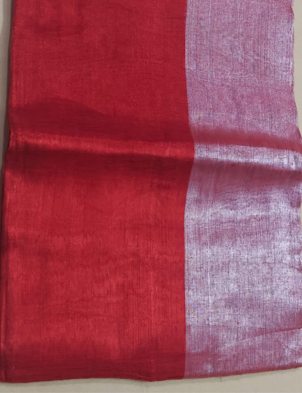 Elegant Lavender & Crimson Red Dual-Tone Tassel Sari